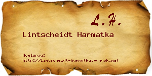 Lintscheidt Harmatka névjegykártya